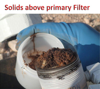fig6. Solids above primary Filter